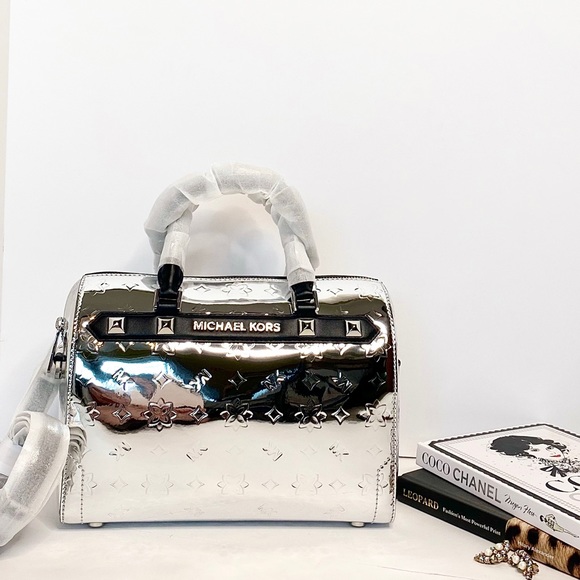 Michael Kors Handbags - Michael Kors Kara Mirror Metal Satchel handbag